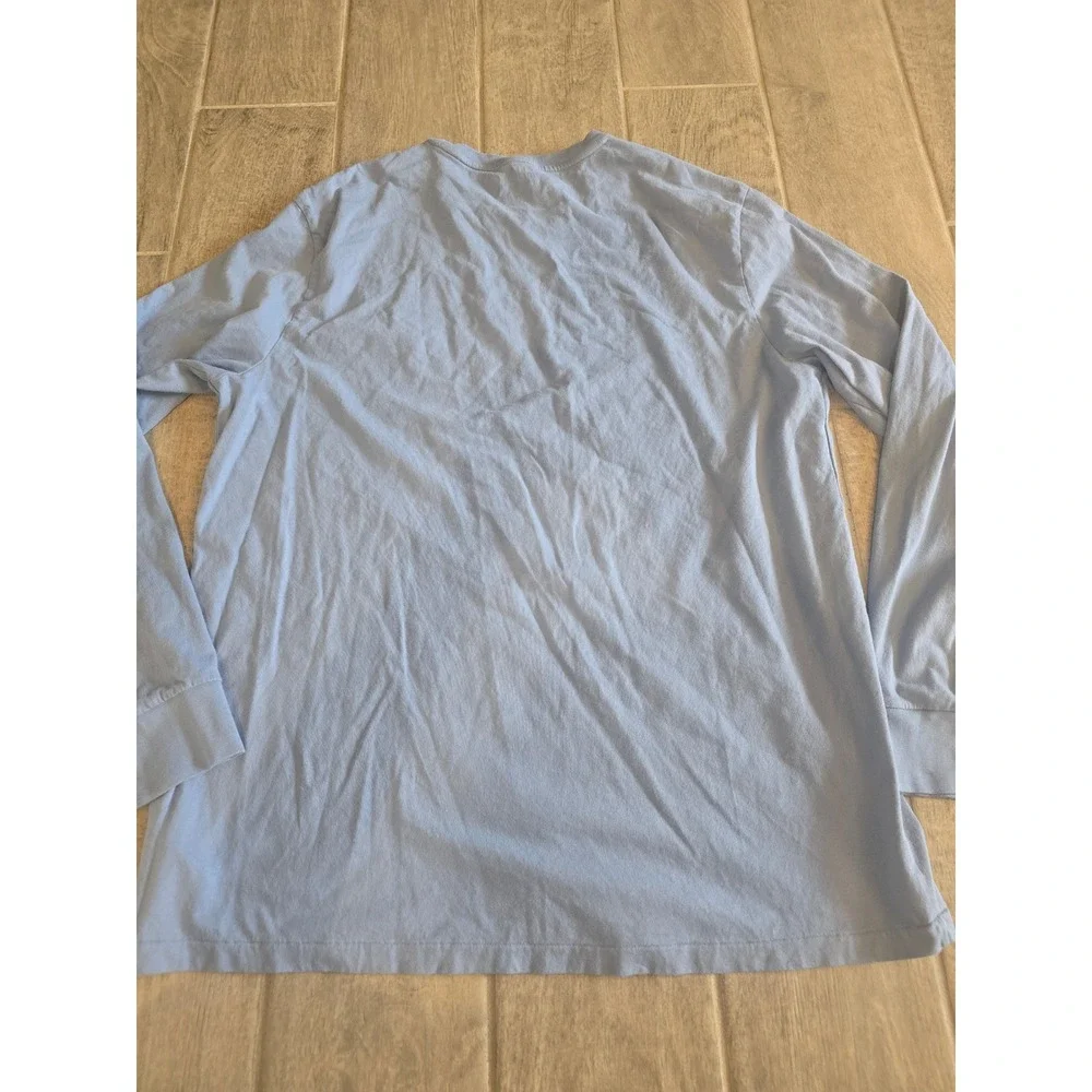 Polo Ralph Lauren Mens XL Long Sleeve T-Shirt Light Blue Cotton Pony Logo‎ Tee